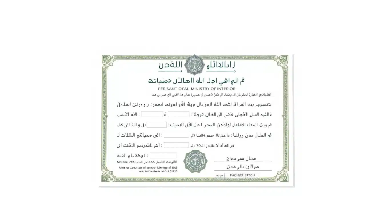 تصريح زواج وزارة الداخلية