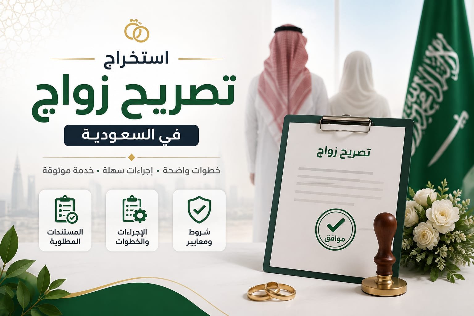 استخراج تصريح زواج في السعودية