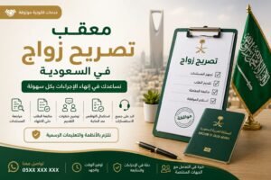 معقب تصريح زواج في السعودية الدليل الشامل للإجراءات والشروط والمستندات 300x200