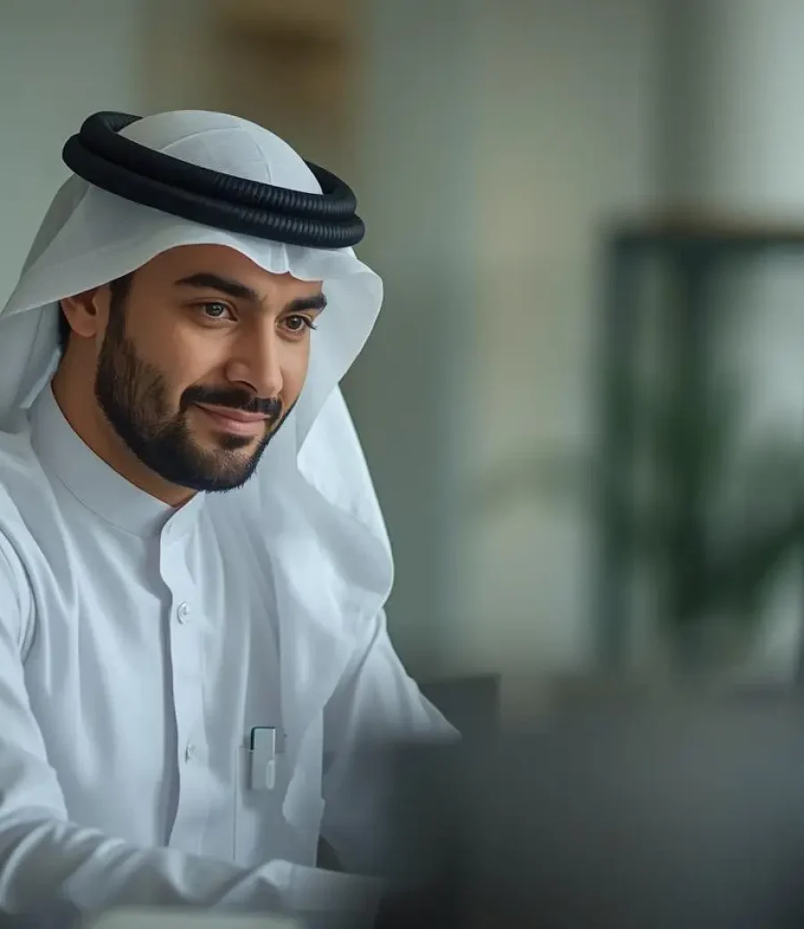 suadi arabia man in oficce مكتب خدمات عامة الرياض